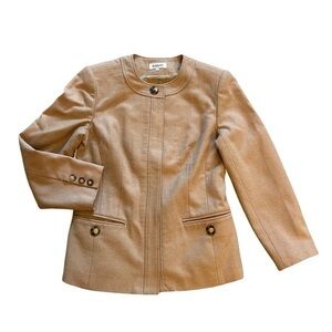 Vintage Gorgeous Wool APERITIV  Tan Blazer with Button Details